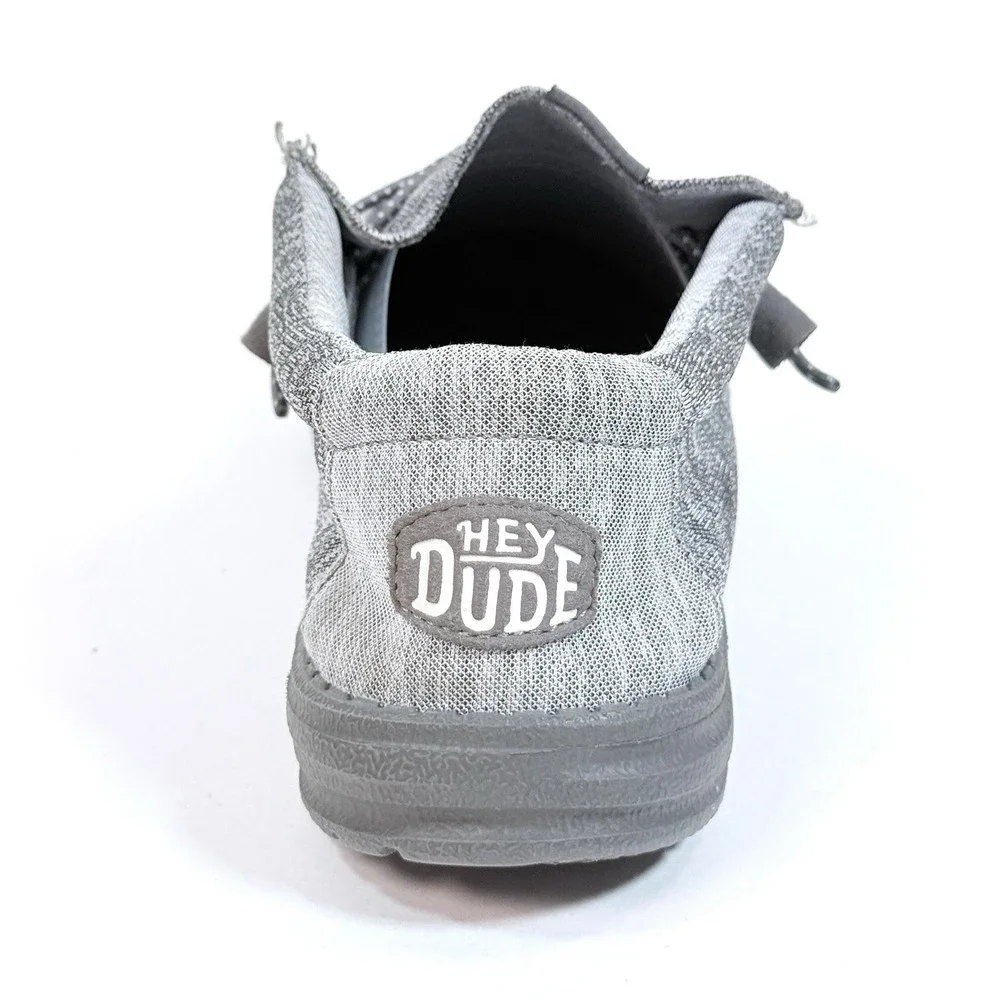 Hey Dude Wally Sport Knit Mens 7 Charcoal Gray Slip On Loafers 40536-025